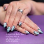 Pinselmalerei Nailart türkis
